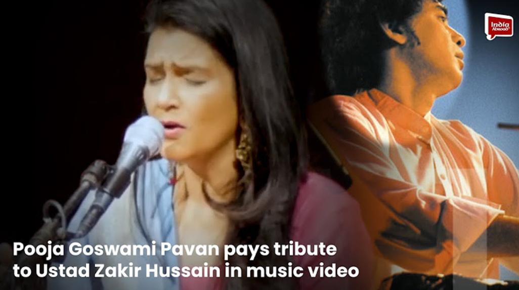Pooja Goswami Pavan pays tribute to Ustad Zakir Hussain in music video